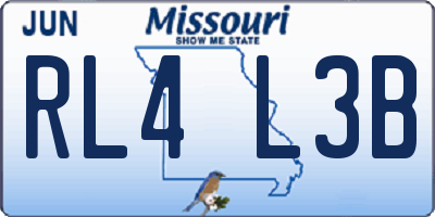 MO license plate RL4L3B