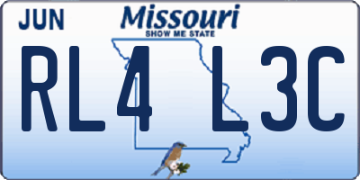 MO license plate RL4L3C