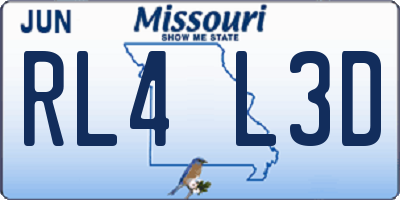 MO license plate RL4L3D