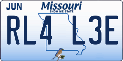 MO license plate RL4L3E