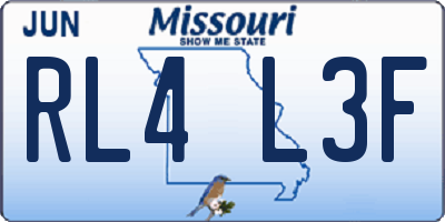 MO license plate RL4L3F