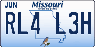 MO license plate RL4L3H