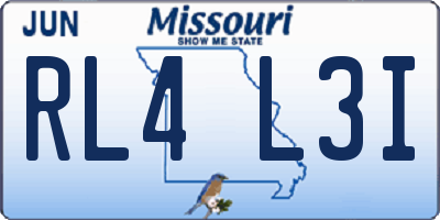 MO license plate RL4L3I