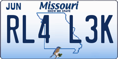 MO license plate RL4L3K