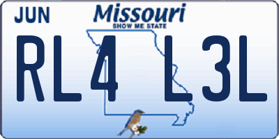 MO license plate RL4L3L