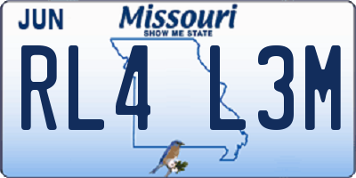 MO license plate RL4L3M