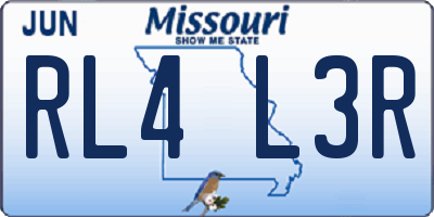 MO license plate RL4L3R