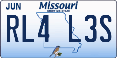 MO license plate RL4L3S
