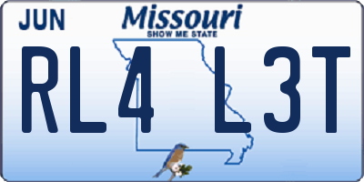 MO license plate RL4L3T