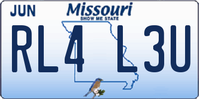 MO license plate RL4L3U