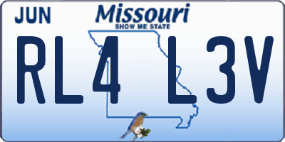 MO license plate RL4L3V