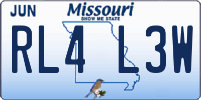 MO license plate RL4L3W