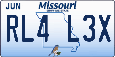 MO license plate RL4L3X
