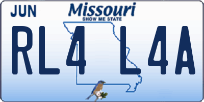 MO license plate RL4L4A