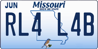 MO license plate RL4L4B