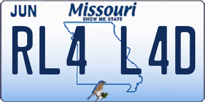 MO license plate RL4L4D