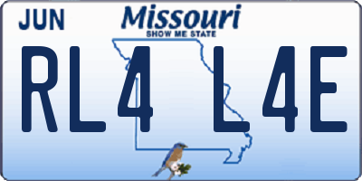 MO license plate RL4L4E