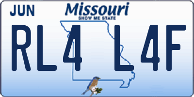 MO license plate RL4L4F