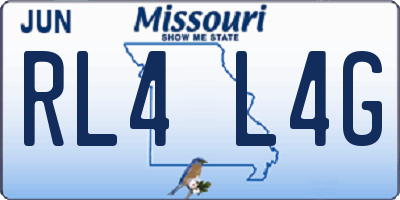 MO license plate RL4L4G