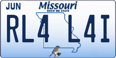 MO license plate RL4L4I
