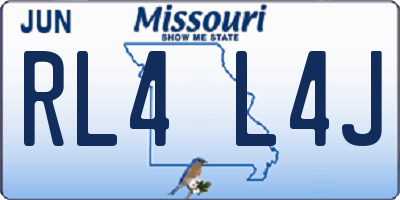 MO license plate RL4L4J