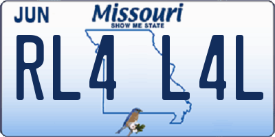 MO license plate RL4L4L