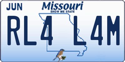 MO license plate RL4L4M