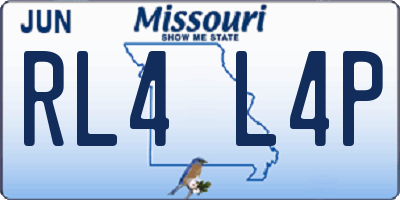 MO license plate RL4L4P