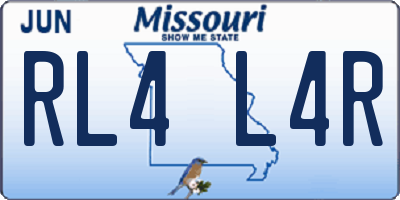 MO license plate RL4L4R