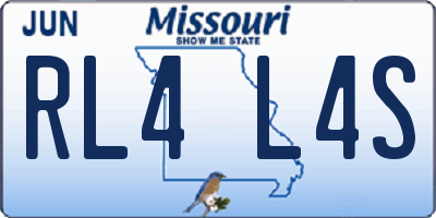MO license plate RL4L4S
