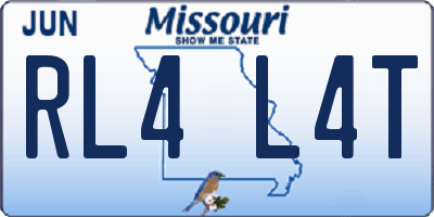 MO license plate RL4L4T