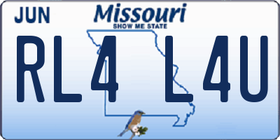 MO license plate RL4L4U