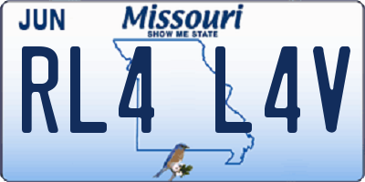 MO license plate RL4L4V