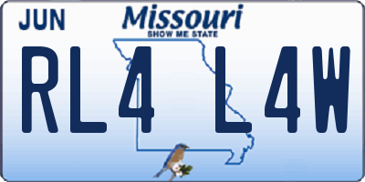 MO license plate RL4L4W