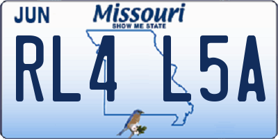 MO license plate RL4L5A