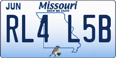 MO license plate RL4L5B