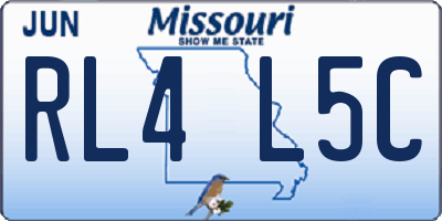 MO license plate RL4L5C