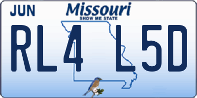 MO license plate RL4L5D