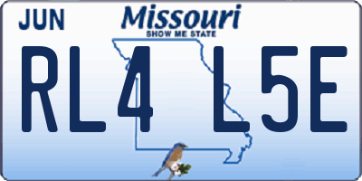 MO license plate RL4L5E