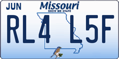 MO license plate RL4L5F