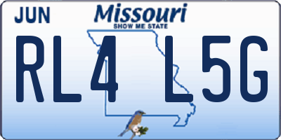 MO license plate RL4L5G