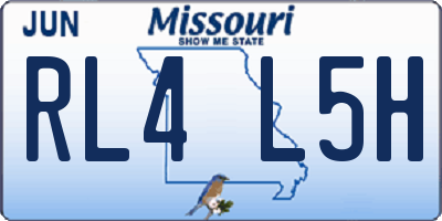 MO license plate RL4L5H