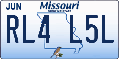 MO license plate RL4L5L