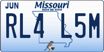 MO license plate RL4L5M