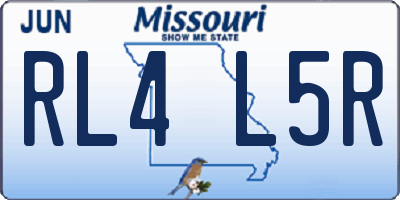 MO license plate RL4L5R