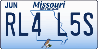MO license plate RL4L5S