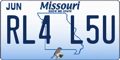 MO license plate RL4L5U