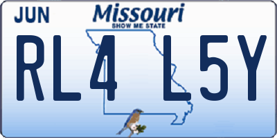 MO license plate RL4L5Y