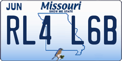 MO license plate RL4L6B