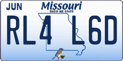 MO license plate RL4L6D